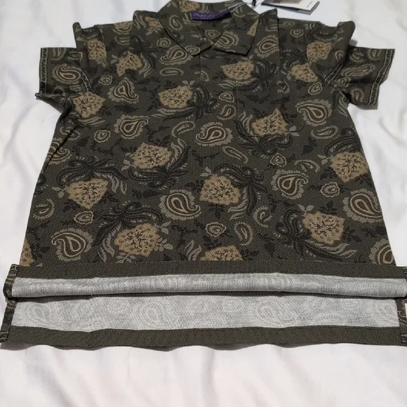 Ralph Lauren Black and Tan Casual Button Down Shirt - Picture 10 of 12